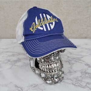 Gold dusters Blue and White Mesh Back Spots Snapback Hat